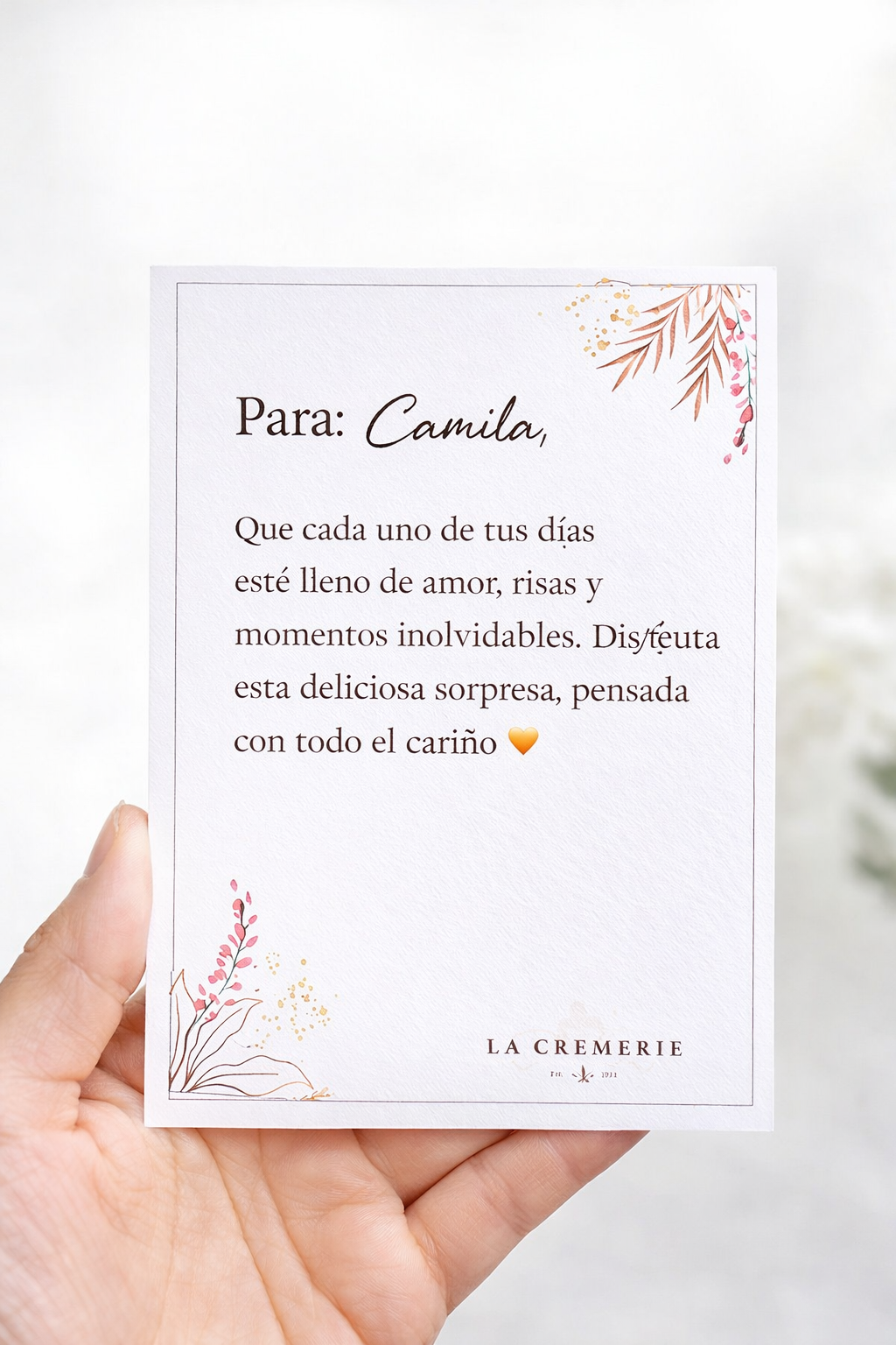 Tarjeta personalizada