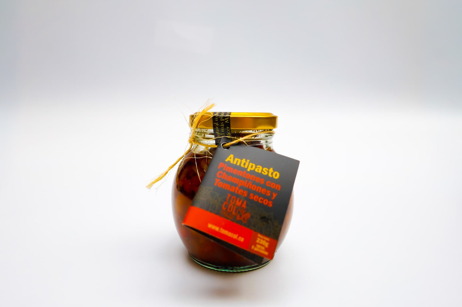 Antipasto de pimentones con champiñones y tomates secos X230 GRs